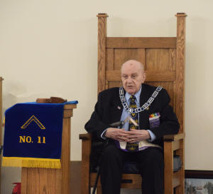 Right Worshipful Charles S. Sarbaugh Conducts the Election for Metroplitan Lodge No. 11 December 16, 2021